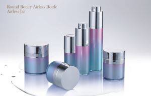 15ml 30ml 50ml Gold Pink Skincare Cosmetic Packaging Rotation Acrylic Airless Plastic Lotion Bottle