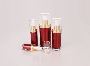 15ml 30ml 50ml 120ml Oval Silver Plastic Acrylic Luxury Cosmetic Bottle