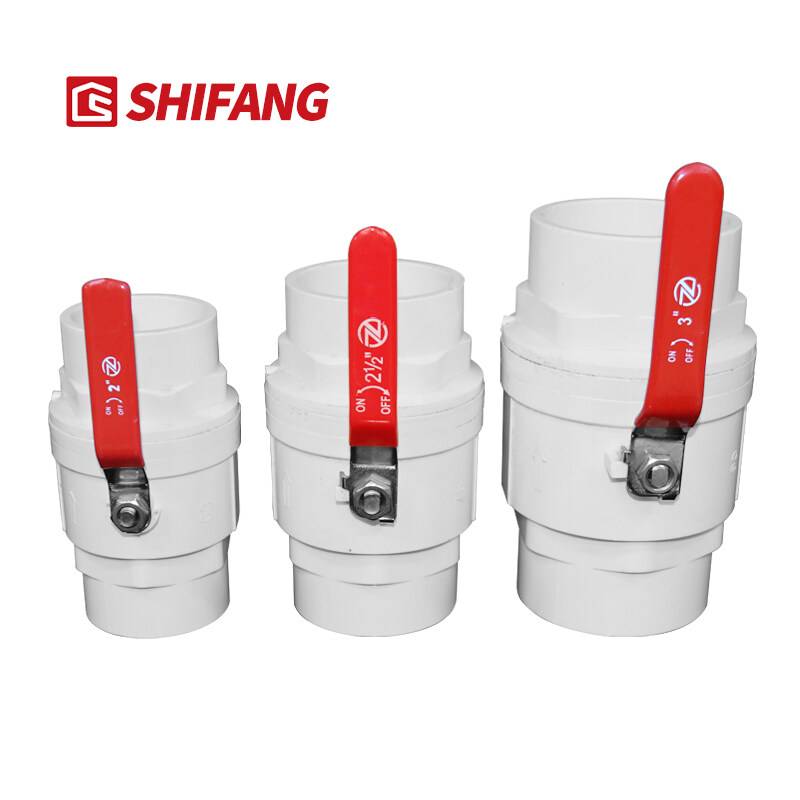 PVC oceľový rukoväť guľôčkový ventil