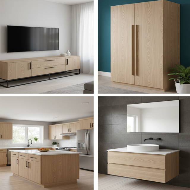 Premium Natural Red Oak Wood Veneer Sheets -Sliced Cut | Eco-Friendly Furniture Grade price