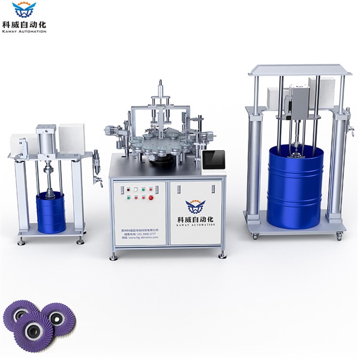 Semi-Automatic Korean Style Flexible Flap Disc Machine factory