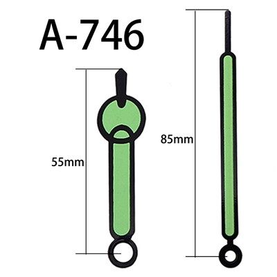 Llaw Cloc A-746 Fflworoleuedd Awr A Munud