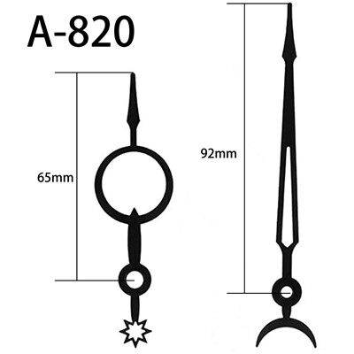 Clock Hand A-820 Black Hour And Minute