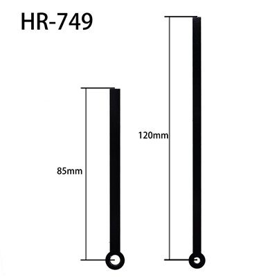 Uhrzeiger HR-749 Schwarze Stunde und Minute