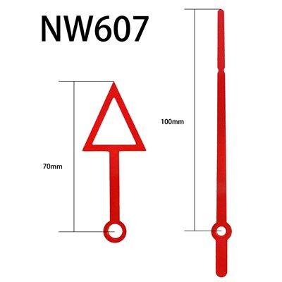 Manecilla de reloj NW607 roja para horas y minutos
