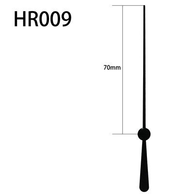 Manecilla de reloj HR009 con segundos negros