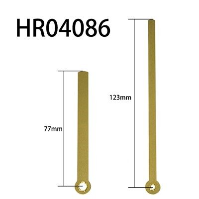 Uhrzeiger HR04086 Goldene Stunde und Minute mit Kupferhülse