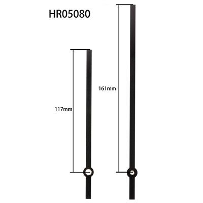 Llaw Cloc HR05080 Awr Ddu A Munud Gyda Llawes Copr