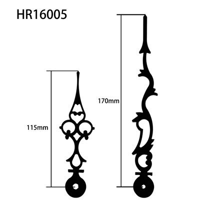 Kellanäit HR16005 Must Tund ja Minut Vaskhülsiga