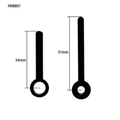 Đồng hồ kim HR8801 giờ và phút màu đen