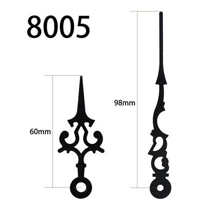 Kazaljka sata br. 8005 crni sat i minuta