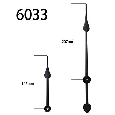 عقربه ساعت شماره 6033 ساعت و دقیقه سیاه