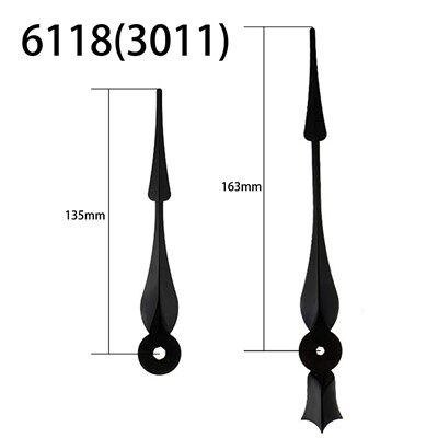 Clock Hand No.6118 Black Hour And Minute