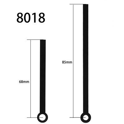 Jam Tangan No.8018 Black Hour And Minute