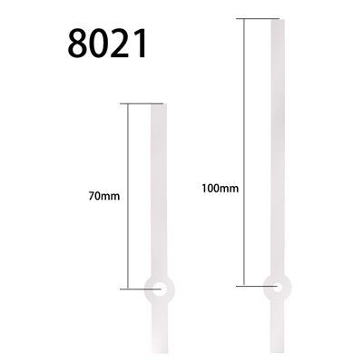 Lancetta dell'orologio n. 8021 ore e minuti bianchi
