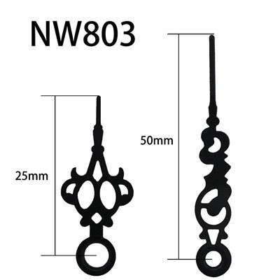 שעון מחוג NW803 שחור שעה ודקה