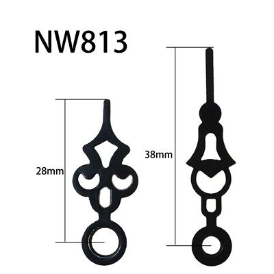 Agulla del rellotge NW813 Hora i minuts negres