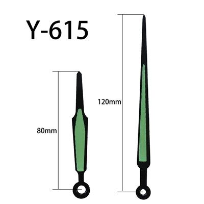 Klockvisare Y-615 Fluorescens timme och minut
