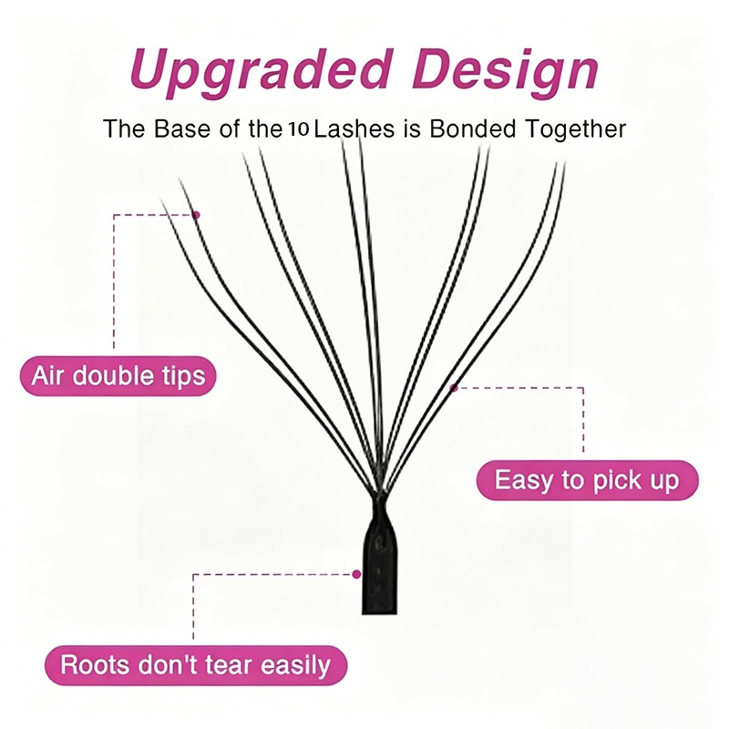 10D W-Shaped lashes