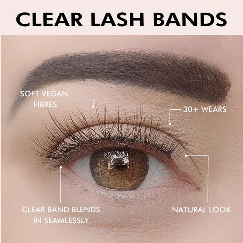 clear band lashes beauty