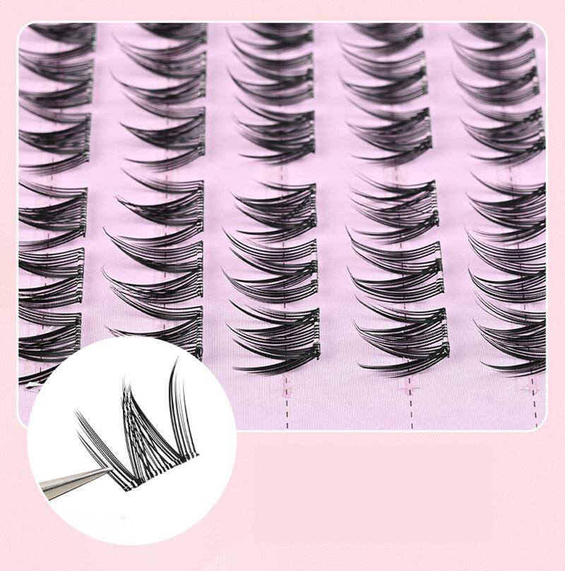 Кластерные ресницы без клея