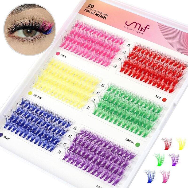 DIY colorful eyelashes