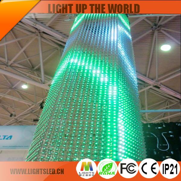 P31.25 High Quality Transparent LED Display Mesh LED Curtain Screen