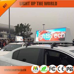 P5 Outdoor 12Volt Advertising Text Screen Car Message Roof Sign For Taxi Top LED Display