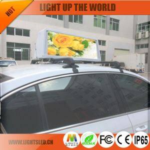 Programmable Wifi High Quality Outdoor P4 Full Color Taxitop LED Module Display Waterproof LED Mesh Screen Sign For Advertising
