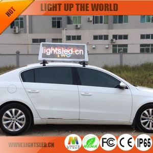 High Defination P4 Full Color 3G Taxi Roof Top Advertising LED Screen