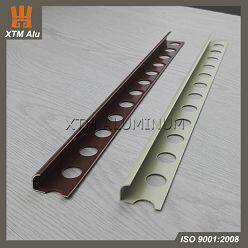 Painel de extrusão de alumínio Borda Trim Perfil Revestimento em pó da série redonda para decoração de azulejos cerâmicos