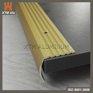 Aluminium Extrusion Stair Nosing Edge Trim Profile Matt Gold for Step Decoration & Safety