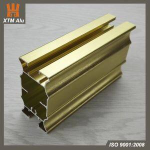 Hliníkové extrúzie Šatník profil kartáčované zlato na oblečenie šatník záves