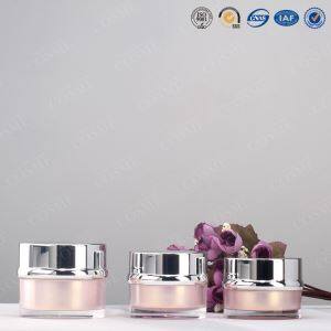 15g 30G 50G Elegent High Quality Round Silver Luxury Plastic Acrylic Cosmetic Jars