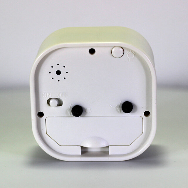 78mm White Square Custom Alarm Clock