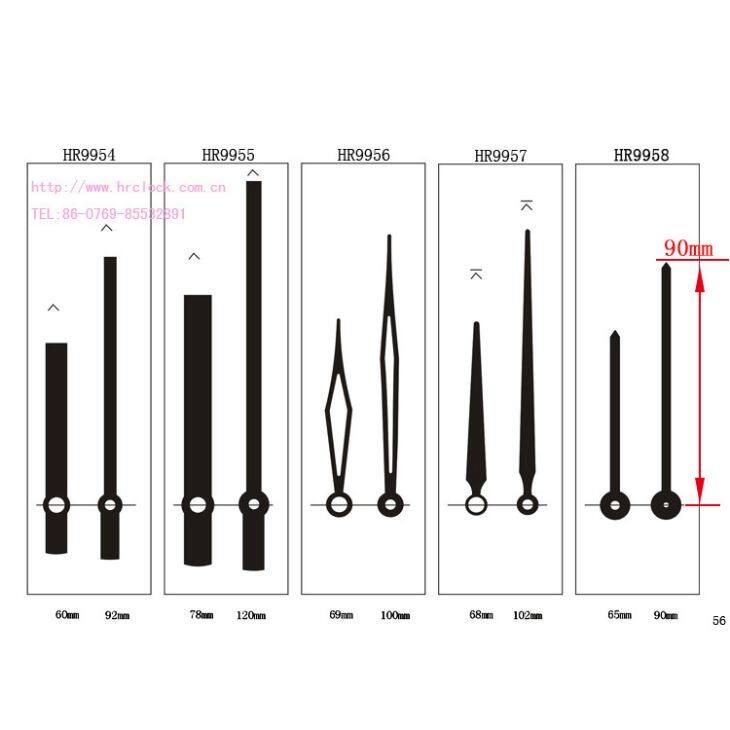 Minimalist Style Short Clock Pointers