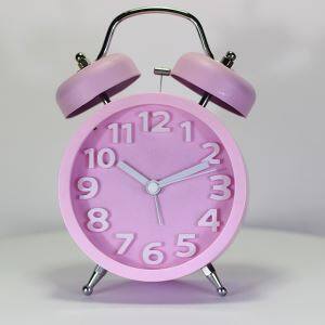 116mm Pink Classic Double Bell Alarm Clock