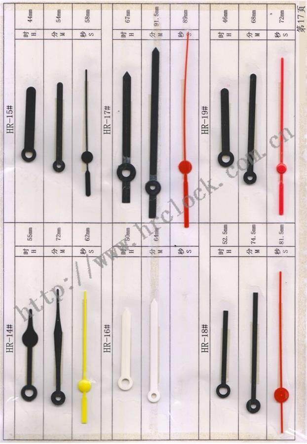 Wall Clock Plastics Clock Hands