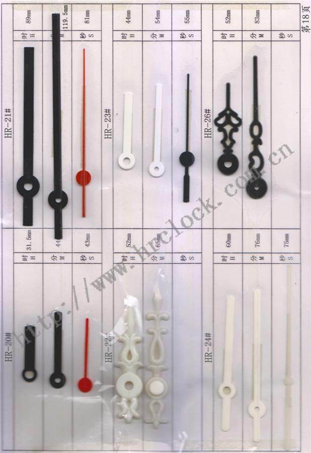 Wall Clock Plastics Clock Hands