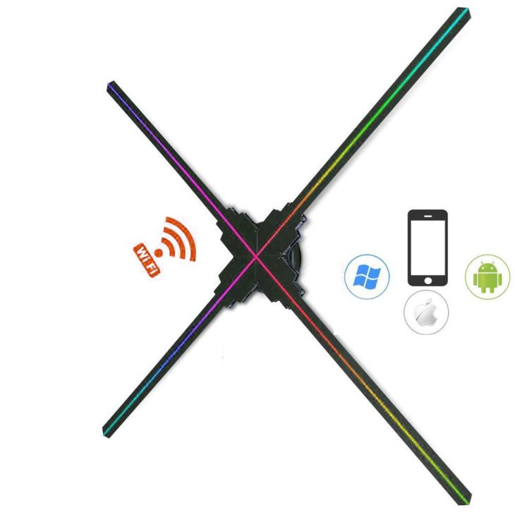 LightS 3D Led Wifi Holographic Projector Display Fan Holo