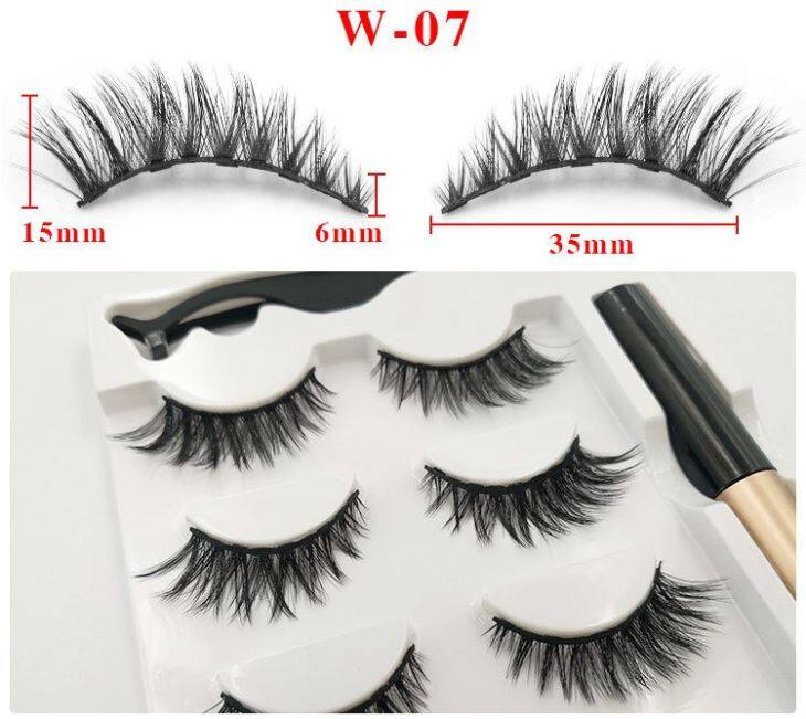 3 Pairs Magnetic Eyelashes and Eyeliner (1)
