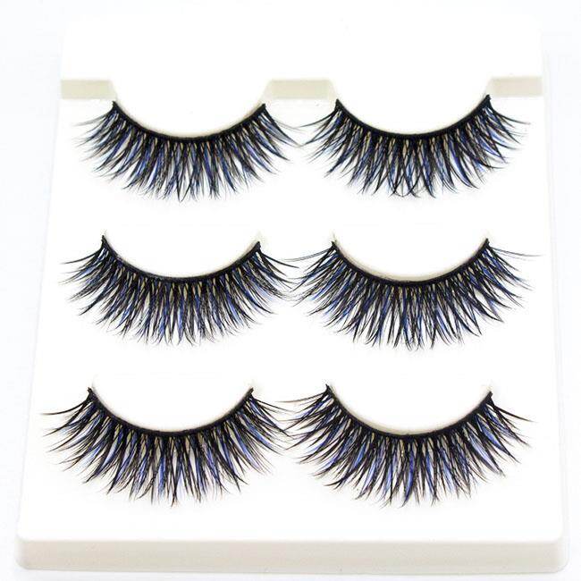 Colorful Thick Fiber False Lashes (3)