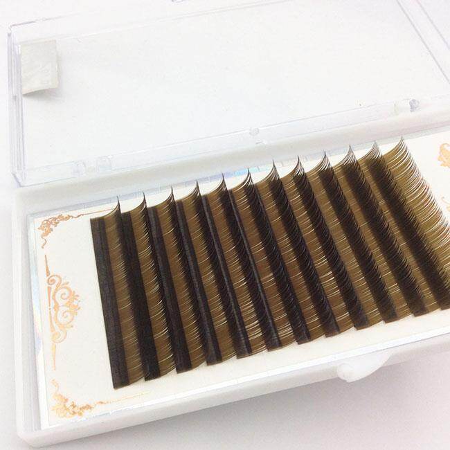 茶色の個々の眉毛エクステンション