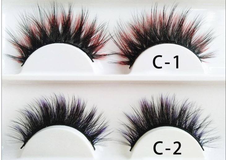 Colored Faux Mink Lashes 3D Style (8)
