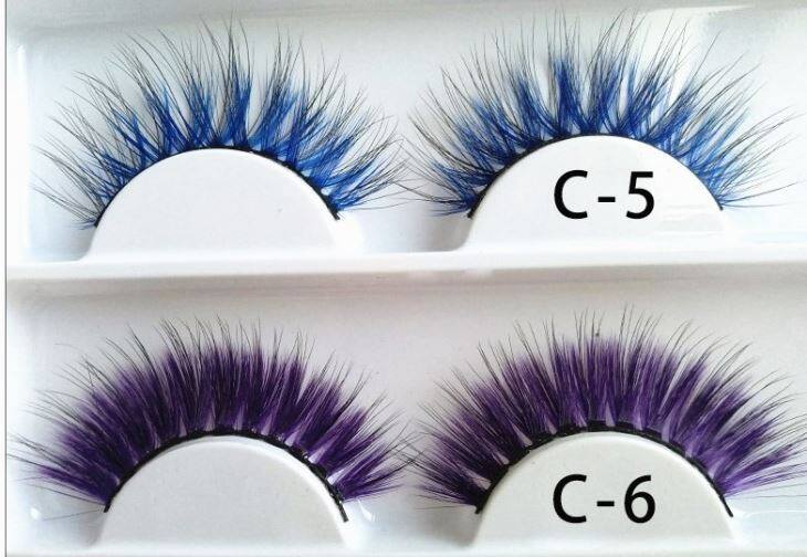 Colored Faux Mink Lashes 3D Style (5)