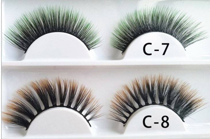 Colored Faux Mink Lashes 3D Style (3)