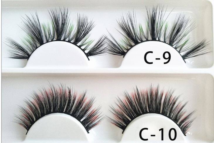 Colored Faux Mink Lashes 3D Style (9)