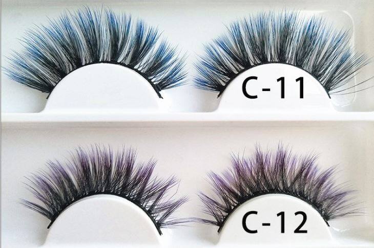 Colored Faux Mink Lashes 3D Style (6)