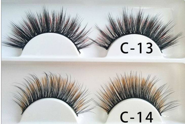 Colored Faux Mink Lashes 3D Style (2)