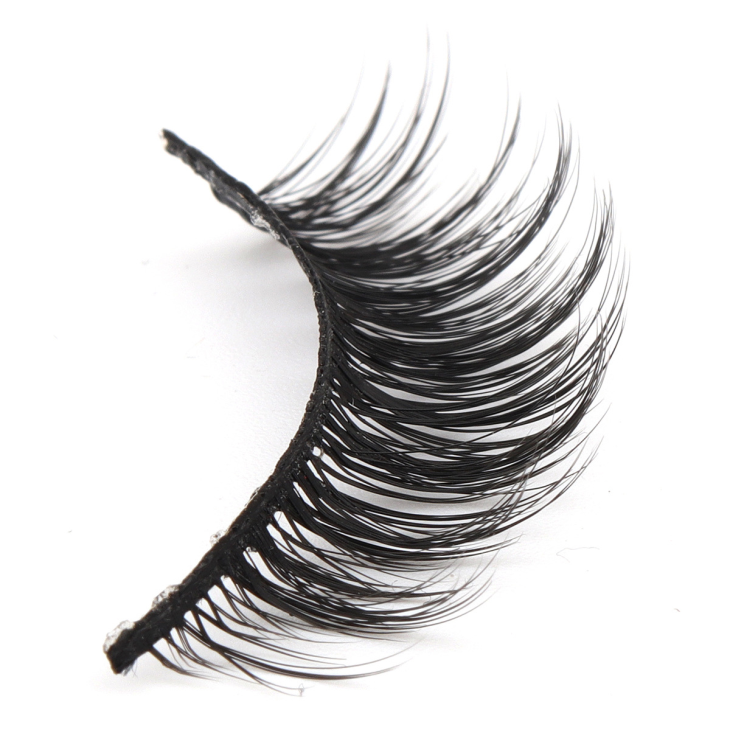 Full Set Fiber Lashes Black Cotton Band (10)